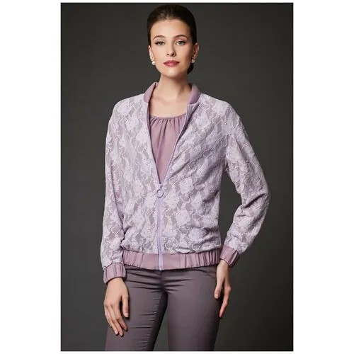 Пиджак Арт-Деко, размер 46, фиолетовый