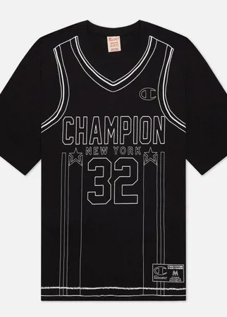 Мужская футболка Champion Reverse Weave Athletic Jersey Combed Number 17, цвет чёрный, размер L