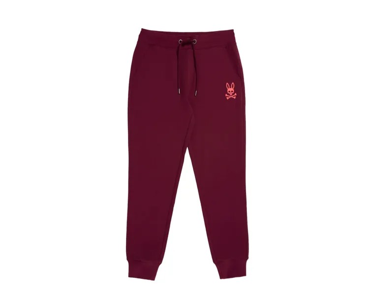 Мужские спортивные штаны Psycho Bunny Chicago HD в горошек, малиновый/розовый B6P438Z1FT-CMS, цвет Burgundy