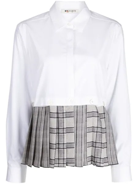 Ports 1961 рубашка со складками, белый