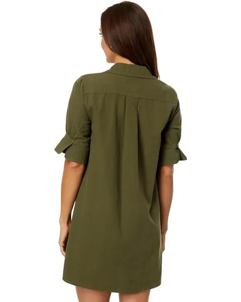 Платье Lilla P Cuff Sleeve Shirtdress, цвет Army