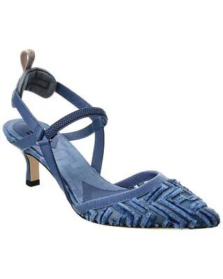 Женские туфли Fendi Colibri Lite с сетчатой пяткой, синие 36