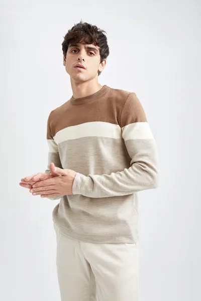 Пуловер DeFacto Strick SLIM FIT, цвет Kamel