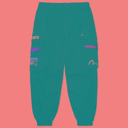 Мужские брюки Evisu Evisukuro 3D Front Pockets Cargo, цвет чёрный, размер XXL
