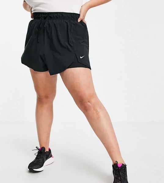 Черные шорты 2-в-1 Nike Training Plus Flex-Черный цвет