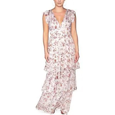 Rachel Rachel Roy Женское многоярусное платье макси с металлизированным цветочным принтом BHFO 9471