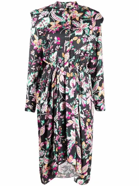 Isabel Marant Étoile платье-рубашка миди с цветочным принтом