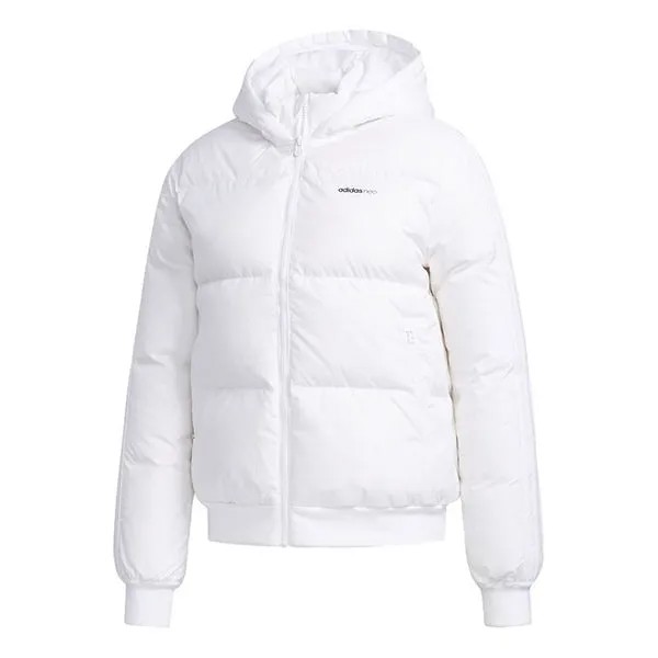 Куртка (WMNS) adidas neo Sporty Puffer Jacket 'Pure White', белый