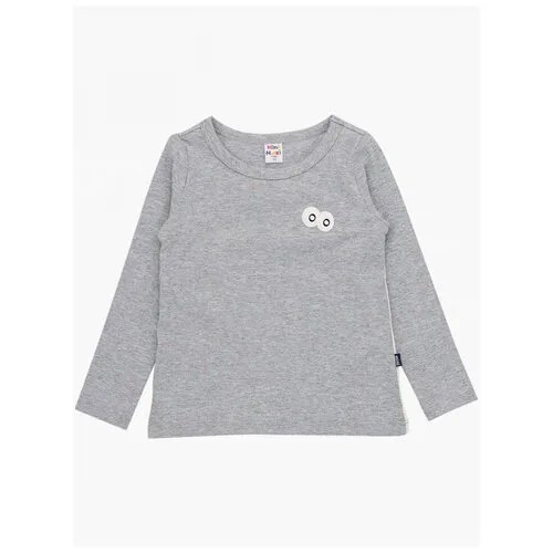 Лонгслив Mini Maxi, хлопок, размер 92, белый, серый