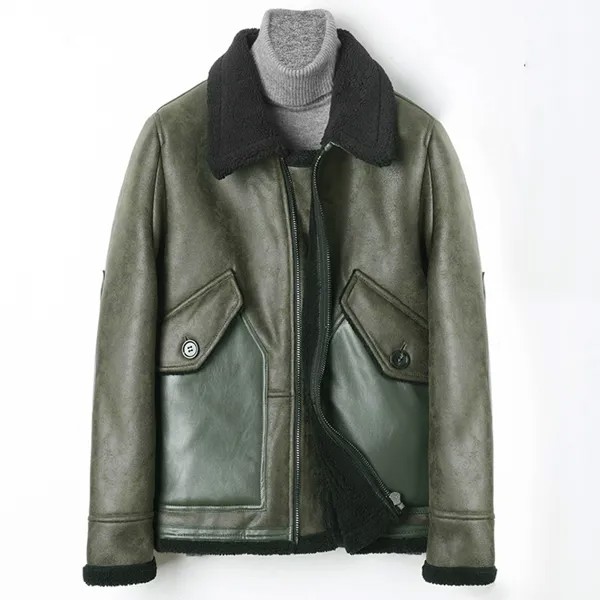 Европейский стиль, зимние мотоциклетные мужские шерстяные меховые пальто, искусственный мех 5XL для мужчин, зимнее пальто, бархатная мужская...