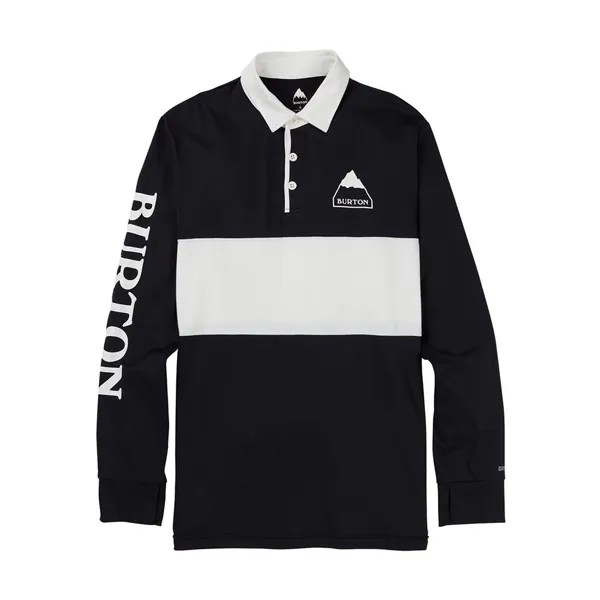 Поло с длинным рукавом Burton Midweight Rugby, черный