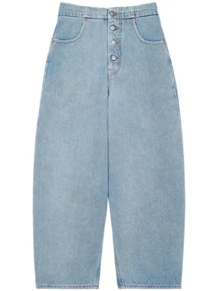 MM6 Maison Margiela укороченные джинсы средней посадки, синий