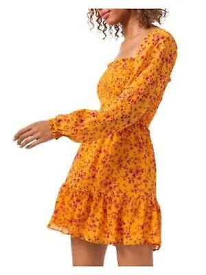 1. Женское короткое вечернее платье с квадратным вырезом и короткими рукавами с воздушным шаром STATE L
