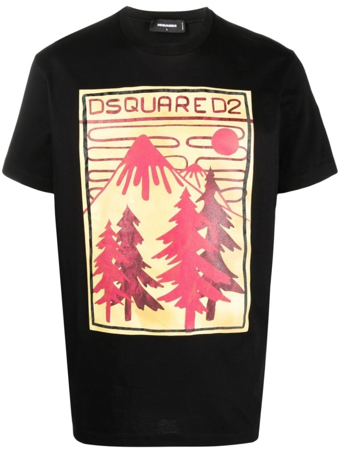 Dsquared2 футболка с графичным принтом, черный