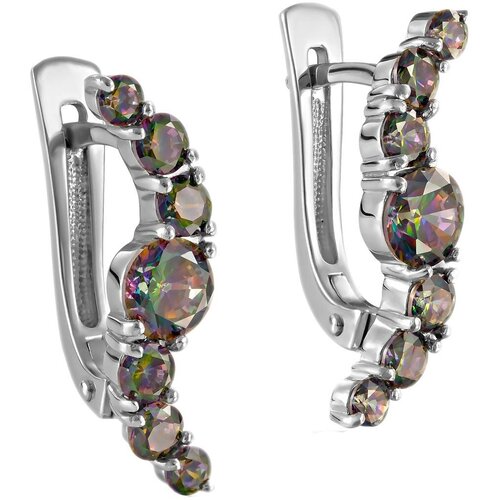 Серьги KABAROVSKY, серебро, 925 проба, фианит