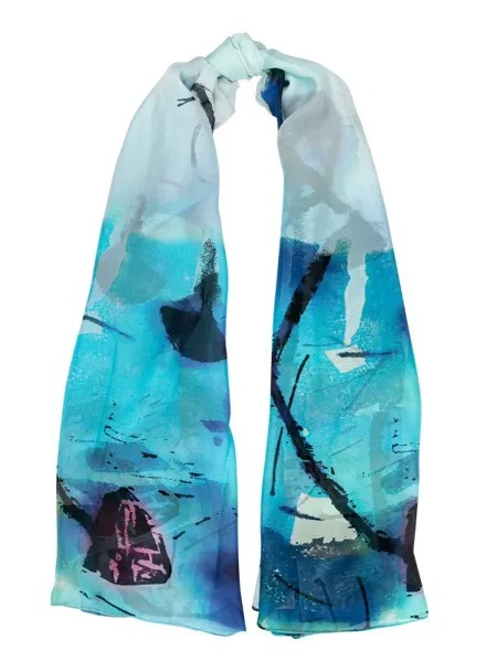 Палантин женский Eleganzza SS02-8066 голубой