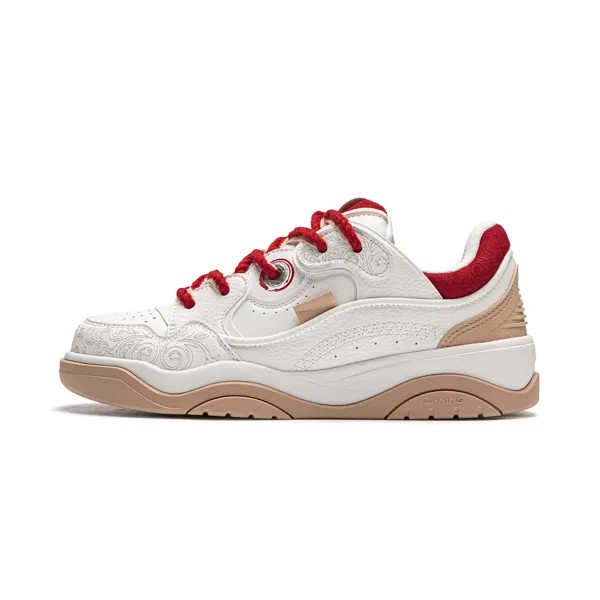 Кроссовки LINING Journey 2.0 Skateboarding Shoes Unisex Low-top Cloud White/samba Red, красный