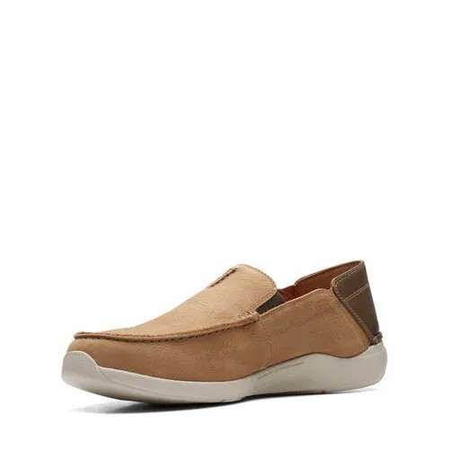 Лоферы Clarks, размер 41.5 EU, коричневый, бежевый