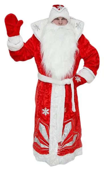 Костюм карнавальный мужской Дед Мороз Бока 1252 красный 52-54 RU