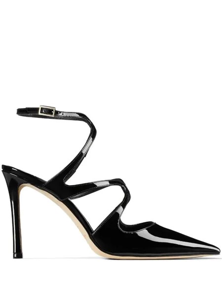 Jimmy Choo лакированные туфли Azia 95, черный
