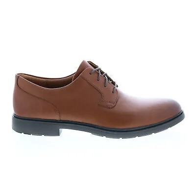 Clarks Un Tailor Tie 26144680 Мужские коричневые широкие оксфорды с простым носком
