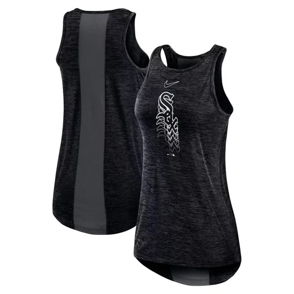 Женская майка Nike Black Chicago White Sox с логотипом Fade и высоким воротником Performance Nike