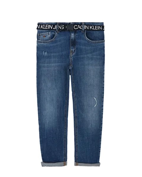 Джинсы с черным ремнем Calvin Klein детские