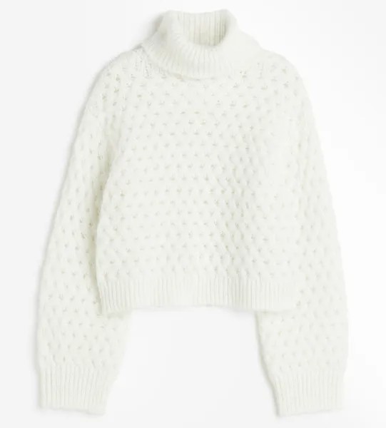 Свитер H&M Turtleneck, белый