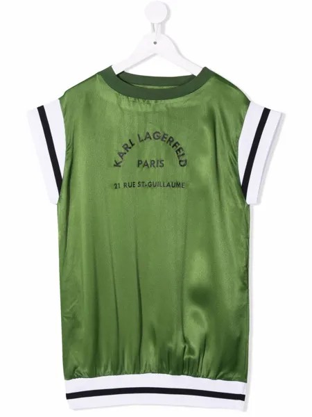 Karl Lagerfeld Kids платье без рукавов с логотипом