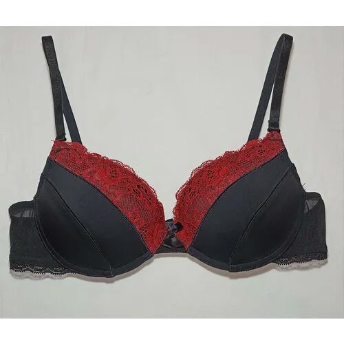 Бюстгальтер infinity lingerie, размер 80С, черный, красный