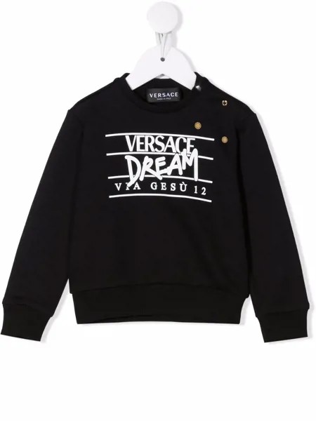 Versace Kids толстовка с логотипом