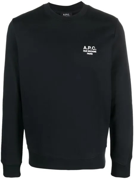 A.P.C. толстовка с вышитым логотипом, черный