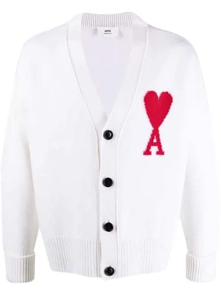 AMI Paris кардиган с монограммой Ami de Coeur