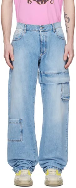 Синие асимметричные джинсовые брюки карго 1017 ALYX 9SM