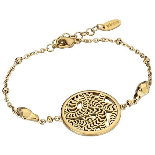 Браслет-цепочка Just Cavalli, кристалл, размер M, золотистый