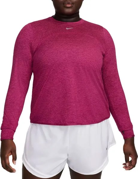 Женская беговая футболка с круглым вырезом и круглым вырезом Nike Dri-FIT Swift Element (большие размеры)