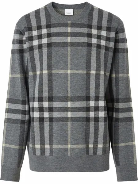 Burberry джемпер в клетку из смесовой шерсти
