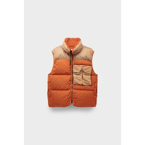 Жилет C.P. COMPANY eco chrome-r mixed down vest bombay, размер 50, коричневый