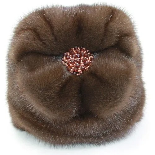 Шапка  Норковая шапка, размер 56 - 57, коричневый