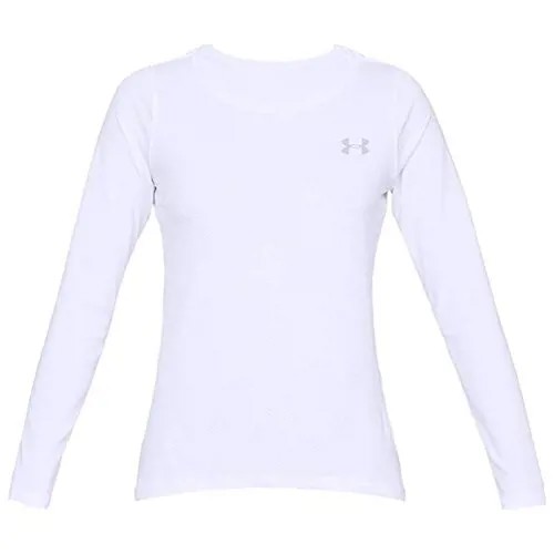 Лонгслив Under Armour HG Long Sleeve размер XL, white/metallic silver 100