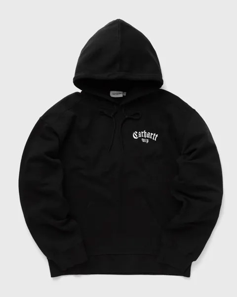Толстовка Carhartt Wip Hooded Onyx Script Sweat, цвет black / white