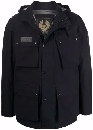 Belstaff пуховик с капюшоном и нашивкой-логотипом