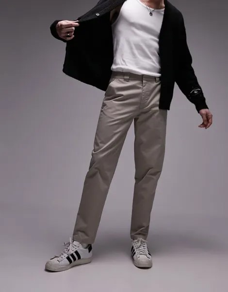 Topman – зауженные брюки каменного цвета