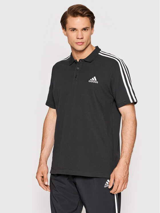 Рубашка поло стандартного кроя Adidas, черный