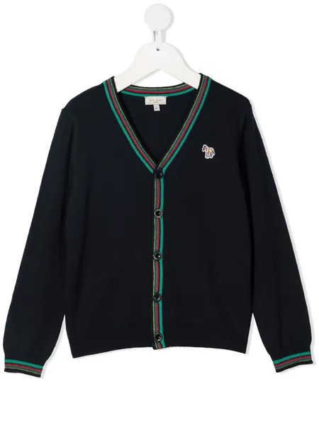 Paul Smith Junior кардиган тонкой вязки с логотипом