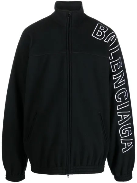 Balenciaga спортивная куртка с логотипом, черный
