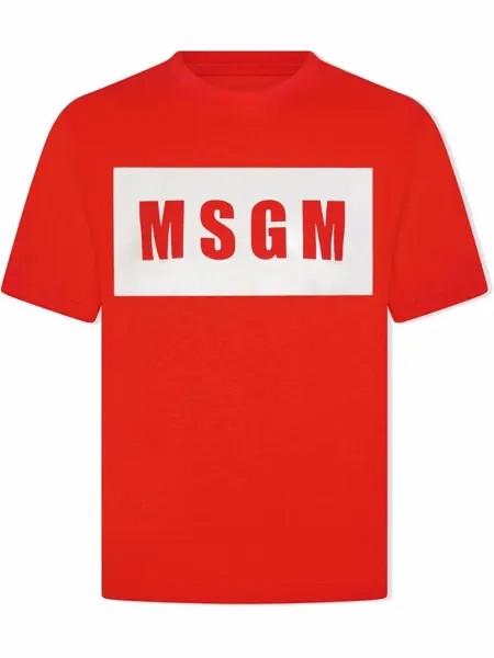 MSGM Kids футболка с логотипом