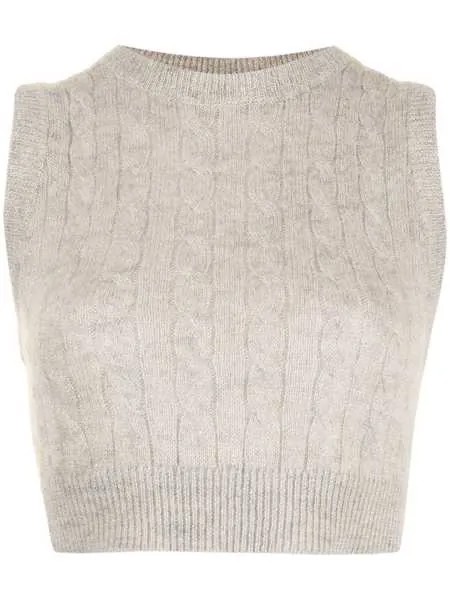 Brunello Cucinelli укороченный жилет фактурной вязки