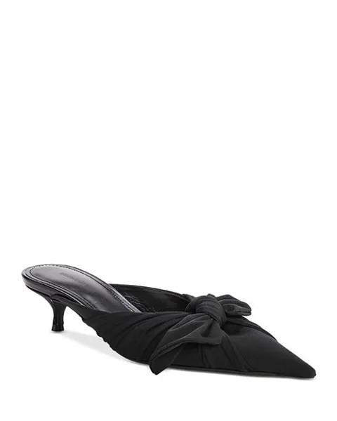 Женские мюли на каблуке с узлом-ножом Balenciaga, цвет Black