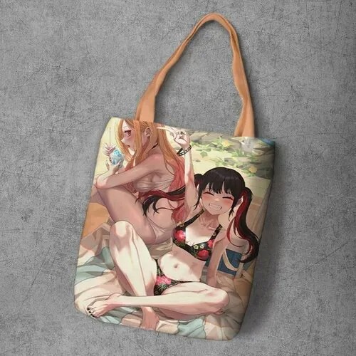 Сумка шоппер Anime Dakimakura, фактура рельефная, мультиколор